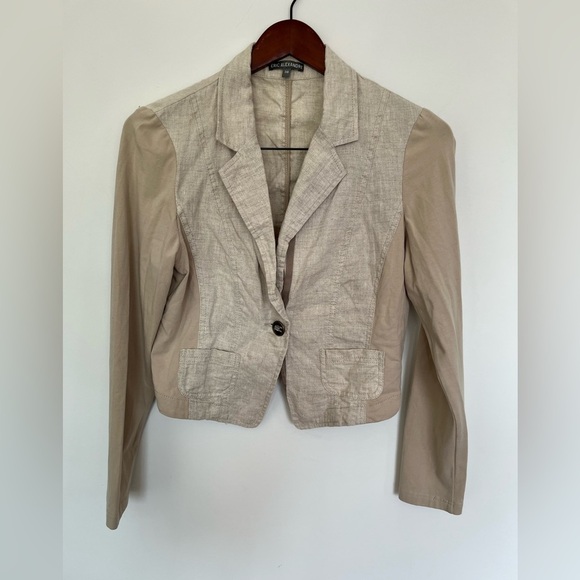 Eric Alexandre Linen Blazer Cream Beige Women’s Jacket EU 38 - Picture 2 of 7